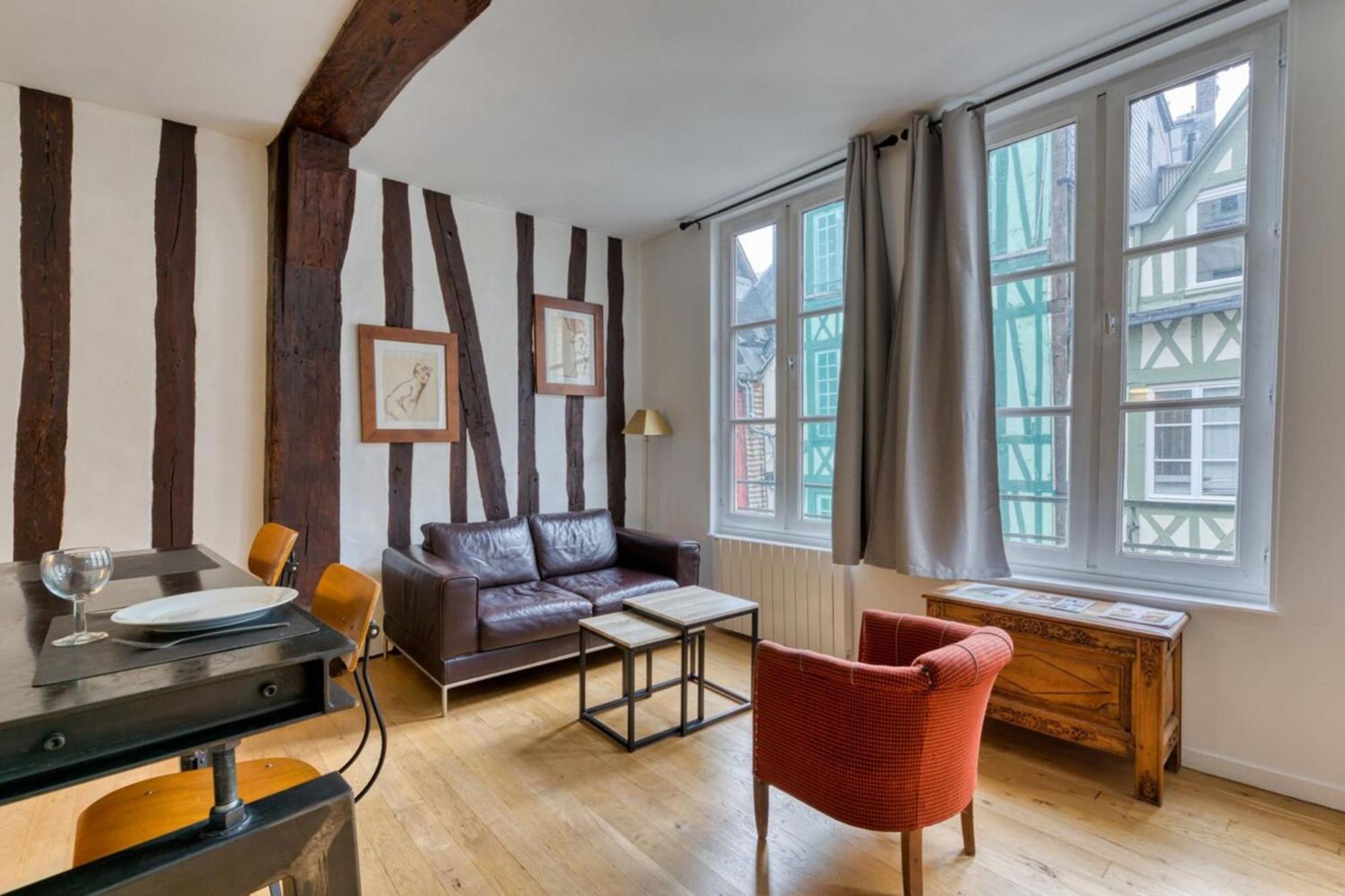 Le Charmant F2 Rue Du Gros Horloge A Rouen! Экстерьер фото